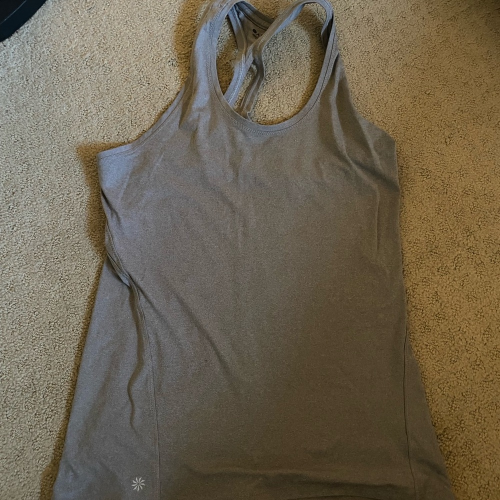 Athleta Gray Racerback Tank Size S